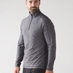 Mens gray Lululemon Surge half zip